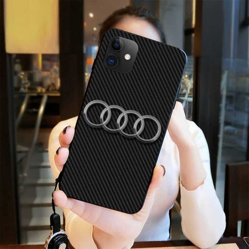 Audi Telefon Cover Kulstof-Effekt
