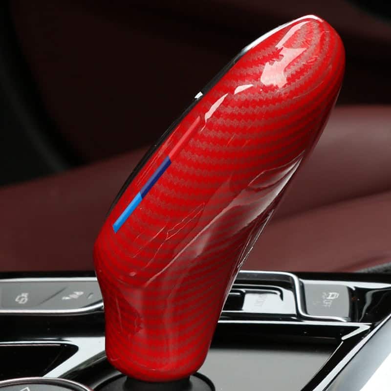 Gearknop Bmw Rød Carbon Skal