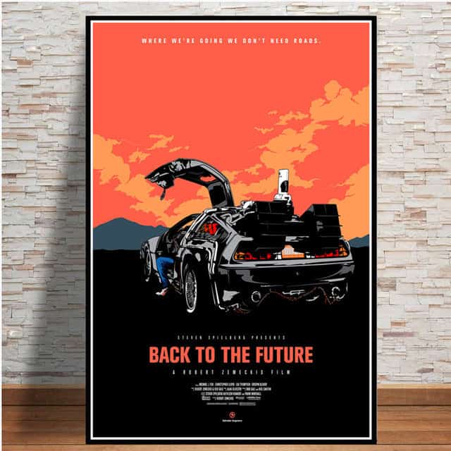 Bilplakater Delorean Bttf