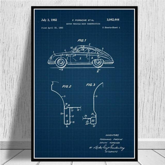 Bilplakater 1962 Porsche 911
