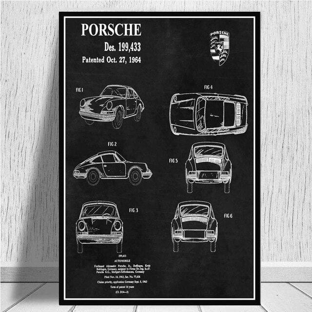 Bilplakater 1964 Porsche