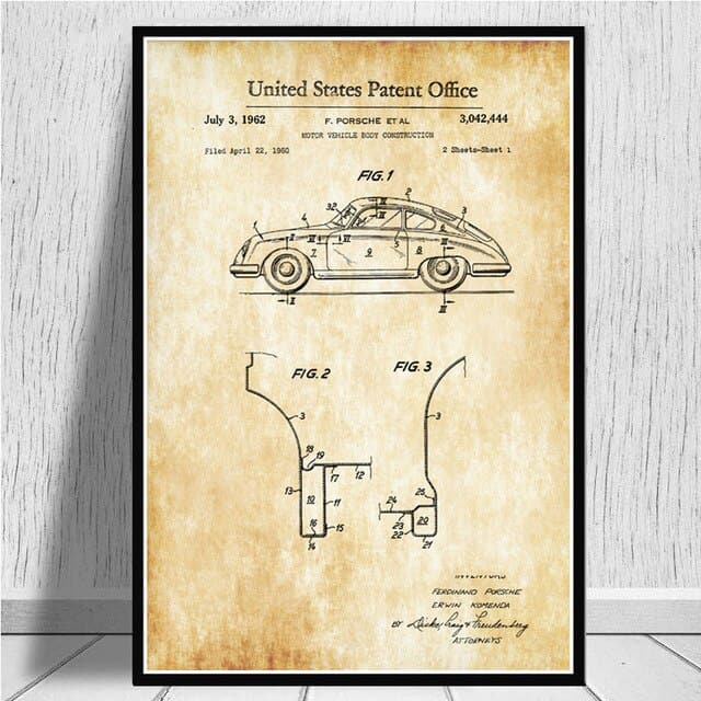 Bilplakater Vintage Porsche 911