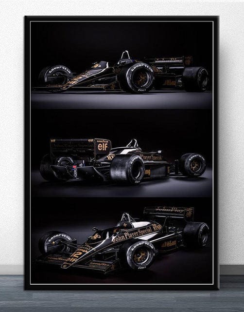 Bilplakater F1 Sort/Guld