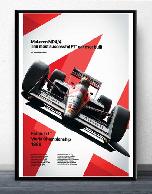 Bilplakater Mclaren Mp4/4