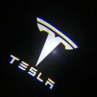 Dørbelysning Tesla Logo
