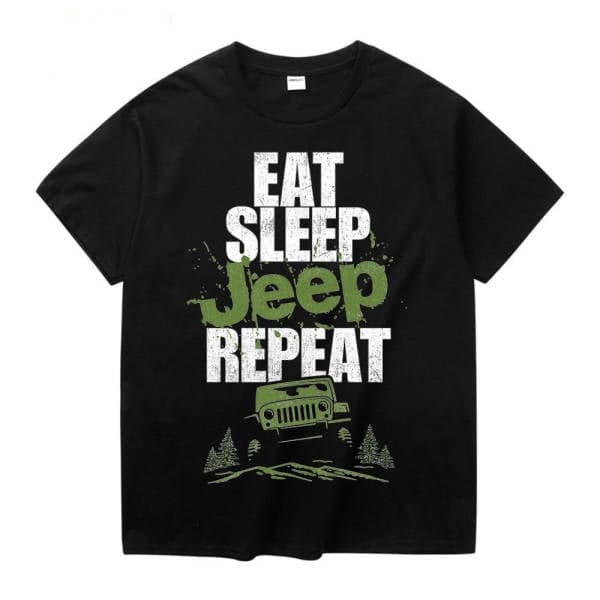 Jeep Tshirt Eat Sleep Repeat