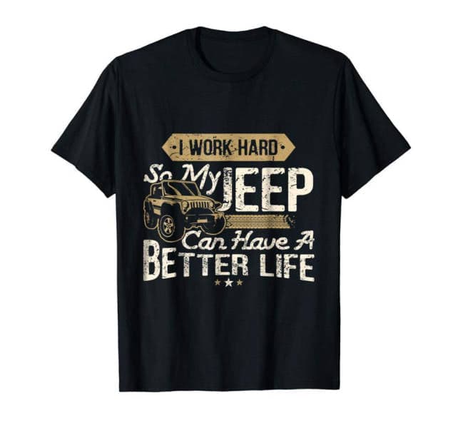 Jeep Tshirt Arbejd Hårdt