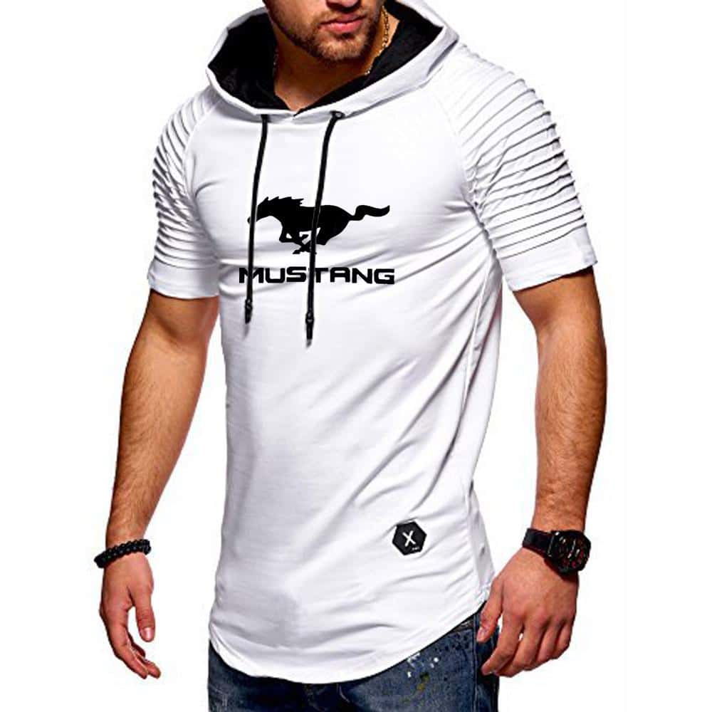 Mustang T Shirt Hætte