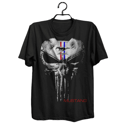 Mustang T Shirt Death'S Head